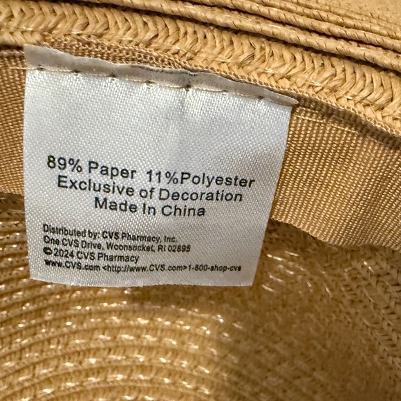 Women’s Wide Brim Hat. Tan with Black Grosgrain Ribbon. Packable. One Size. - Picture 10 of 10